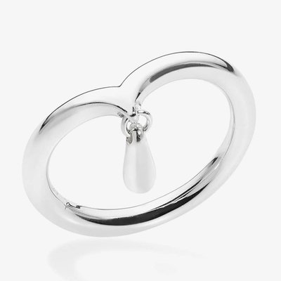 Lucy Quartermaine Silver Mini Drop Ring DR13EL T