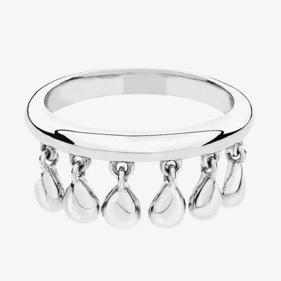 Lucy Quartermaine Sterling Silver Tear Drop Ring