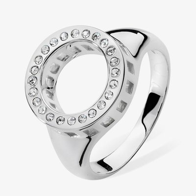 Lucy Quartermaine Silver Art Deco Halo Ring ADR1 N