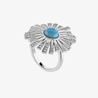 Lucy Quartermaine Sil Egyptian Turquoise Ring Ring ER3 N
