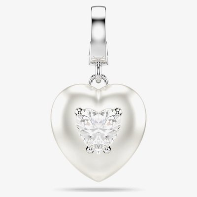 Swarovski Idyllia Zirconia Pearl Heart Charm