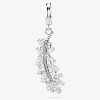 Swarovski Vienna Rhodium Plated Feather Charm 5757739
