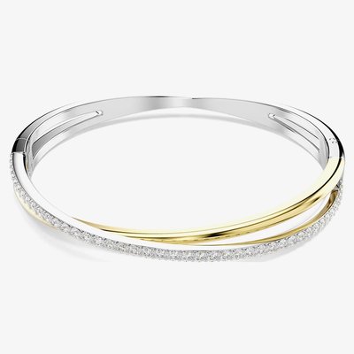 Swarovski Hyperbola Crossover Crystal Two Tone Bangle