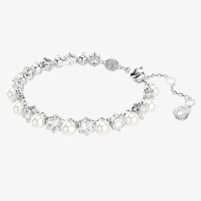 Swarovski Matrix Tennis White Pearl Bracelet