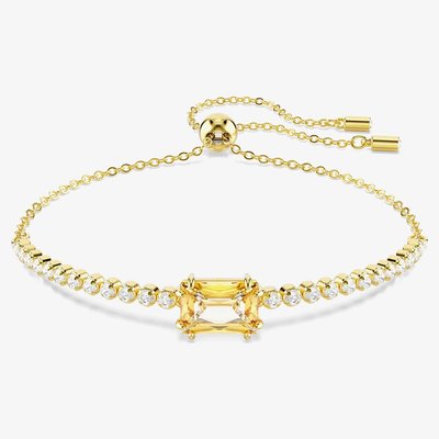 Swarovski Matrix Gold Tone Plated Caramel Zirconia Tennis Bracelet