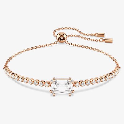 Swarovski Matrix Rose Gold Tone Plated White Zirconia Tennis Bracelet