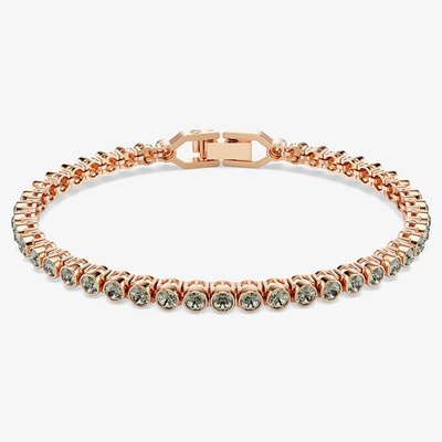 Swarovski Imber Rose Gold Tone Plated Black Crystal Tennis Bracelet
