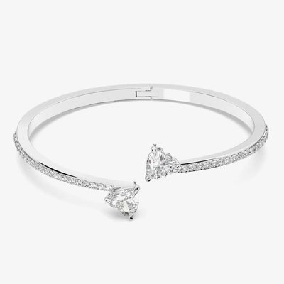 Swarovski Attract Soul White Crystal Heart Bangle 5518814 M