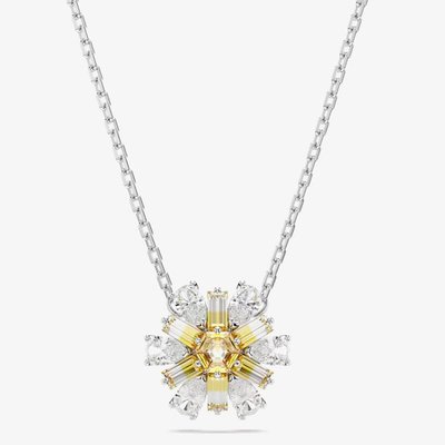 Swarovski Idyllia Rhodium Plated Yellow Flower Necklace