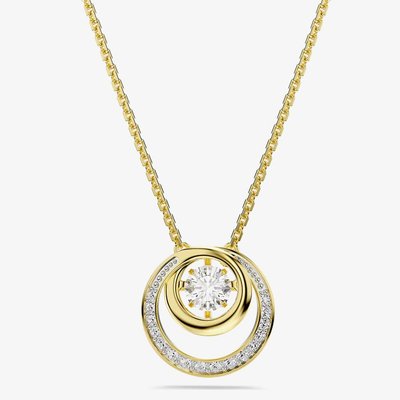 Swarovski Hyperbola Gold Tone Plated Dancing Stone Necklace
