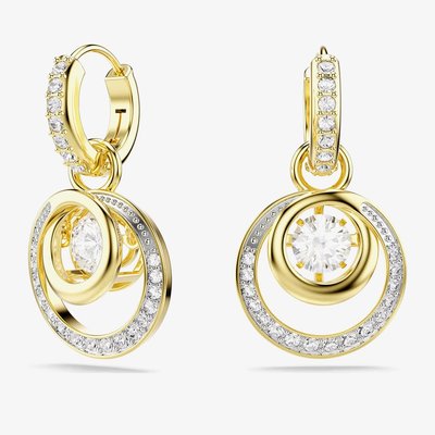 Swarovski Hyperbola Gold Tone Plated Dancing Stone Earrings