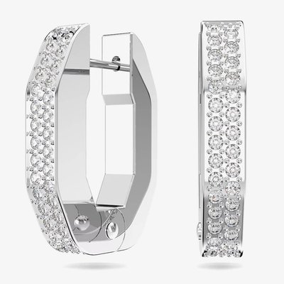 Swarovski Dextera Crystal Octagon Small Hoop Earrings