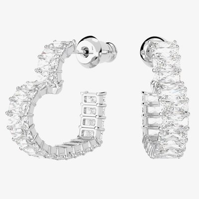 Swarovski Matrix Small Heart Hoop Earrings
