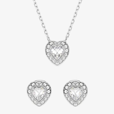 Ariana Grande X Swarovski Capsule Heart Necklace & Stud Earrings Jewellery Set 5720849