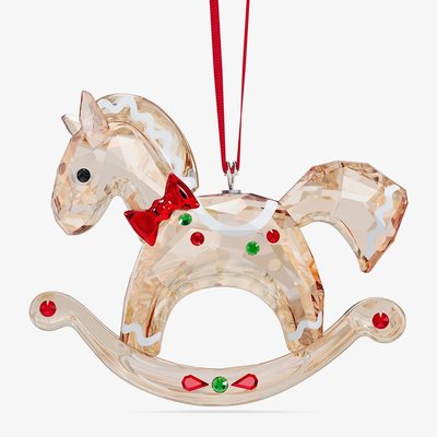 Swarovski Holiday Cheers Gingerbread Rocking Horse Ornament