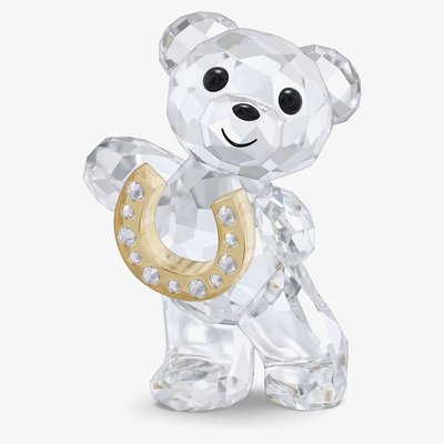 Swarovski Kris Bear Lucky Horseshoe Figurine
