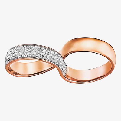 Swarovski Exist Rose Gold Tone Infinity Ring 5221588-52 (L1/2)