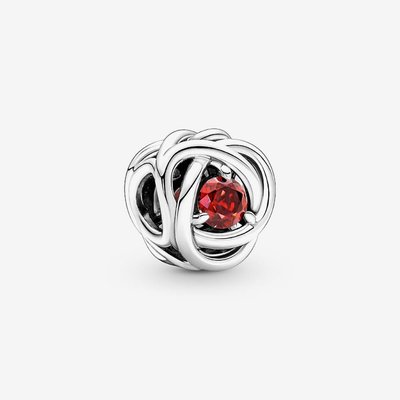 PANDORA Silver July Birthstone Eternity Circle Charm