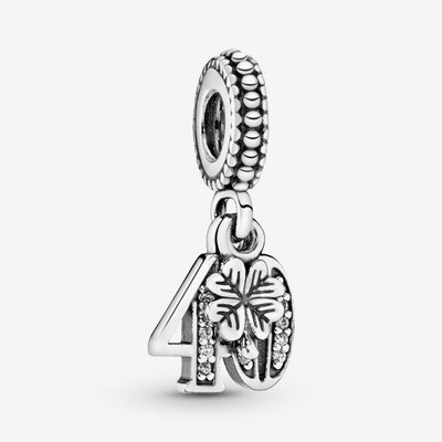 PANDORA Silver 40 Celebration Cubic Zirconia Dangle Charm