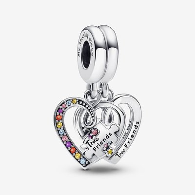PANDORA Silver Puzzle Piece Splittable Friendship Dangle Charm