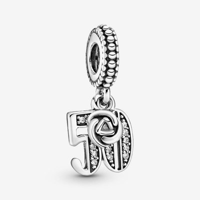 PANDORA Silver 50th Celebration Dangle Charm