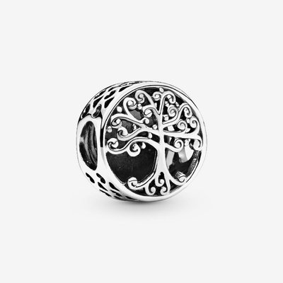 PANDORA Silver Openwork Family Roots Charm