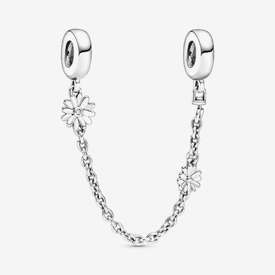 PANDORA Silver Cubic Zirconia Daisy Safety Chain