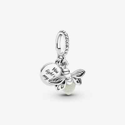 PANDORA Silver Glow In The Dark Firefly Charm