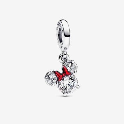 PANDORA Disney Minnie Mouse Cubic Zirconia Dangle Charm