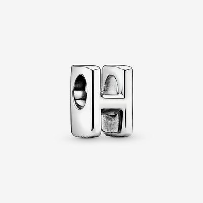 PANDORA Silver Letter H Alphabet Charm
