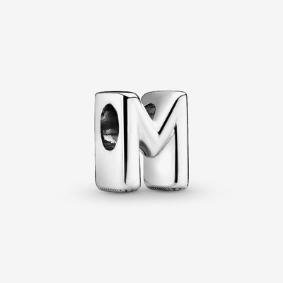 PANDORA Silver Letter M Alphabet Charm
