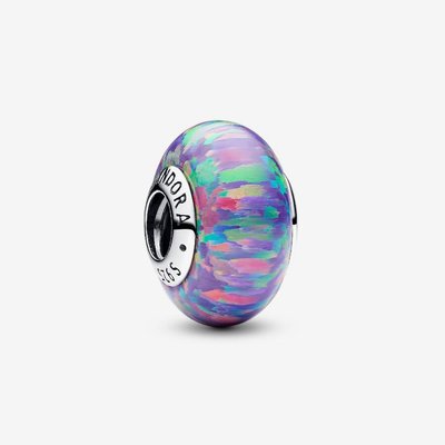 PANDORA Sterling Silver Opalescent Purple Charm