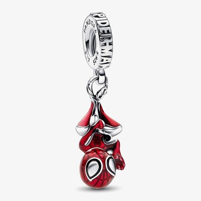 PANDORA Sterling Silver Marvel Hanging Spider-Man Dangle Charm