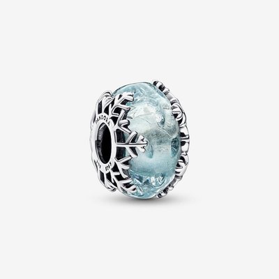 PANDORA Winter Blue Snowflake Murano Charm 792377C00