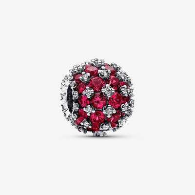 PANDORA Sparkling Pave Round Pink Charm