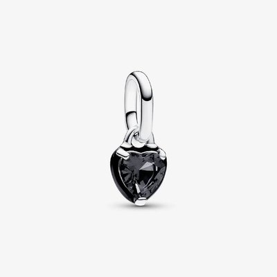 PANDORA ME Sterling Silver Black Chakra Mini Heart Dangle Charm