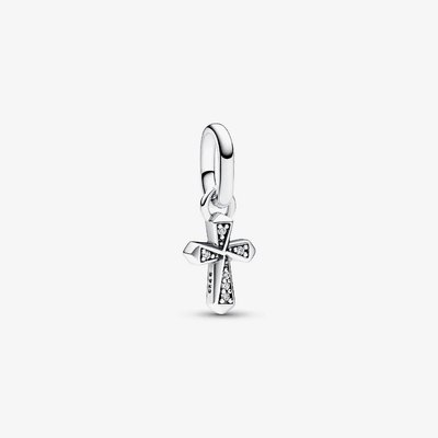 PANDORA ME Sterling Silver Cubic Zirconia Cross Dangle Charm 793044C01