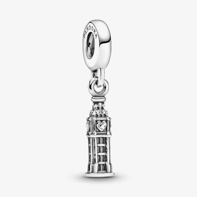 PANDORA Silver London Big Ben Dangle Charm
