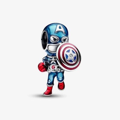 PANDORA Marvel The Avengers Captain America Charm