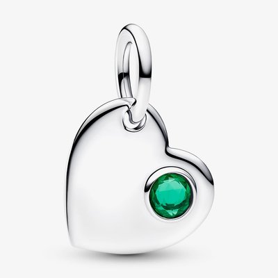PANDORA May Birthstone Heart Dangle Charm
