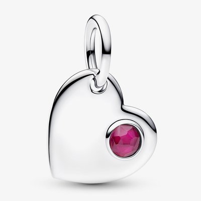 PANDORA July Birthstone Heart Dangle Charm