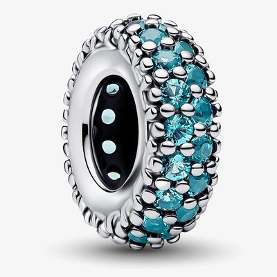 PANDORA Silver & Ice Blue Stone Spacer Charm 791359C01