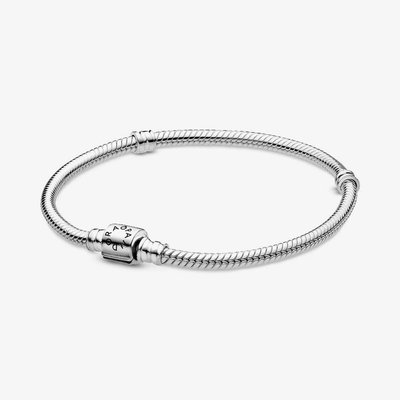 PANDORA Moments Barrel Clasp Snake Chain Bracelet
