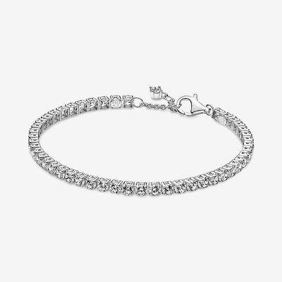 PANDORA Silver Sparkling Cubic Zirconia Tennis Bracelet