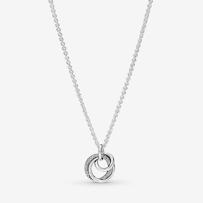PANDORA Silver Family Always Entwined Pendant Necklace