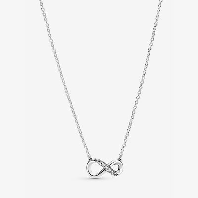 PANDORA Silver Sparkling Infinity Necklace