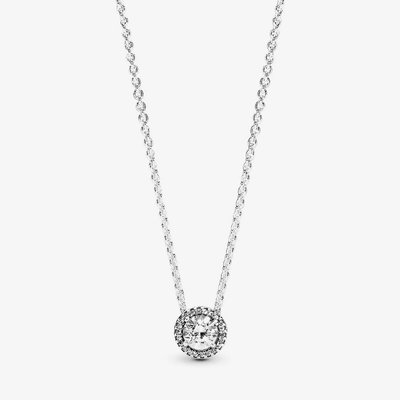 PANDORA Round Sparkle Halo Necklace