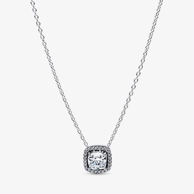 PANDORA Silver Halo Pendant Collier Necklace