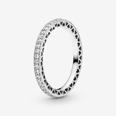 Pandora Silver Sparkle & Hearts Eternity Ring