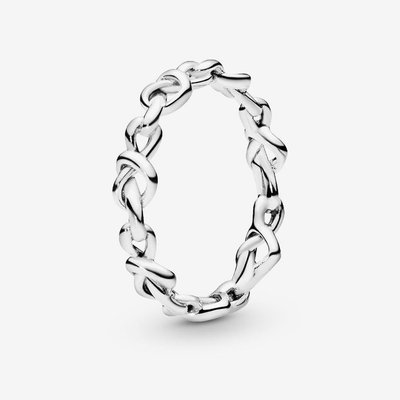 PANDORA Silver Knotted Hearts Ring